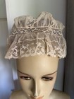 Gorgeous Antique French Edwardian Bonnet  Silk Tulle - Bobbin Lace Insertion