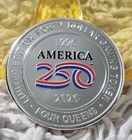 Collectors Silverstrike 4 Queens Casino Yellow Cap Coin America 250 Anniversary 
