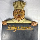 Vintage Asian Chef Menu Chalk Board Wall Display  Home Or Restaurant