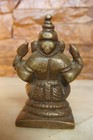 Antique Hand Carved Bronze Ganesha Statue Ganesh India Hindu Elephant God