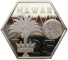 Hawar - Bahrain 5 Dihars 2025 Osprey Bird Dugong Palm 39mm Prooflike