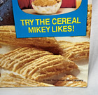 1982 Life Cereal Store Display Cardboard Sign Quaker Oats Mikey Likes It 