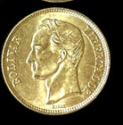 Silver Coin 1954 Venezuela 1 Bolivar Choice Brilliant Uncirculated Nice Bullion