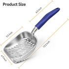 Cat Litter Scoop  Large Long Handle Kitty Metal Scooper  Heavy Duty Aluminum