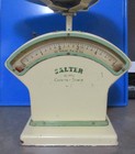 Vintage antique Salter Cream   Green Cookery Scale W  Original Pan - 30c