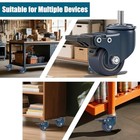 M8 Stem Caster Wheels  1 6  Inch Locking Small Casters Set Of 4  Threaded Stem 