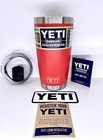 Yeti Rambler 20 Oz Tumbler   W magslider Lid Rescue Red 100  Authentic Yeti
