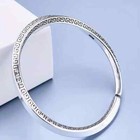 925 Sterling Silver New Fashion Jewelry Charms Wristband Bracelet Bangle Cuff