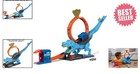 Hot Wheels City T-rex Chomp-down Playset With Toy Car - Thrilling Loop Adventure