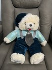 2020 Dan Dee Mty International Snowflake Teddy Bear Blue Velvet Silver Tie Plush