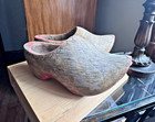 Vintage Dutch Holland Wooden Clogs Shoes 8 5    X 4   Rustic Condition With Holes