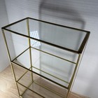 Vtg Brass Glass Mirror Curio Display Cabinet Shelves Wall Mount Table Top 13 25   