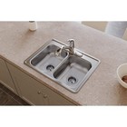 Elkay Dayton D225194 Equal Double 25 In  X 19 X 6-1 2 In   4 Faucet Holes