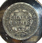 1853 Arrows Seated Liberty Half Dime Nice Original Vf xf Chrc