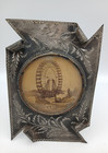 Antique 1893 Chicago Worlds Fair Photo In Metal Etched Frame