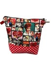 I Love Lucy Zipper Bag Knit Crochet Project Yarn Storage Tote Gift Lucille Ball