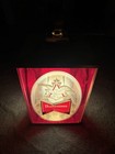 Vintage Budweiser Beer Lighted Hanging Lamp Lantern Ruby Red Bar Sign 17 In