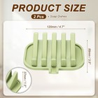 Self Draining Soap Dish  2pcs Silicone Bar Soap Holder Green