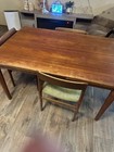 Vintage Danish Modern Vejle Stole Dining Table 2 Leaves   3 Chairs Mcm