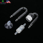 Co2 Diffuser Glass U-shaped Carbon Dioxide Reactor Aquarium Plants Tank