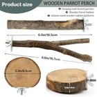 8 Pieces Natural Wood Bird Perch For Parrots Macaws Budgies And Conures
