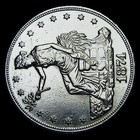 1874-s Trade Dollar Silver ---- Stunning Details Chop Marks Rare Coin ----  869z