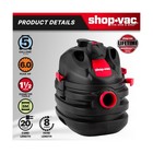 Shop-vac 5 Gallon 6 0 Peak Hp Portable Wet dry Vacuum  1-1 2 Inch Diameter X    