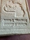 Vintage Pewabic Pottery Tile Detroit Michigan  1985 Green Raised Rare     