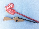 Broom Tail Stick Horse Vintage Western Cowboy   Rubber Band Wood Toy Rifle Lot