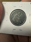 1854 Seated Quarter Love Token Train Going Over A Bridge