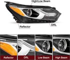 Pair Headlights For 2018- 2020 Chevy Equinox Halogen W led Drl Headlamps Lh rh
