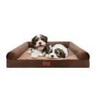M l xl xxl Dog Bed Orthopedic Foam Brown Pet Sofa-removable Cover  3side Bolster