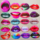 20 Pcs Multicolor Plastic Lips Kiss Smile On Stick For Wedding Party Photo Booth