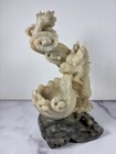 Vintage Hand Carved Stone Chinese Dragon Sculpture 8 25  Asian Figurine