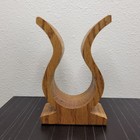 Vtg Wooden Mcm Style Napkin Holder Desk Organizer Plant Misc Office 