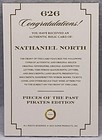 2025 Pieces Of The Past Pirates Nathaniel North Handwritten Document Relic
