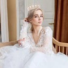 Gold Queen Crown For Women Crystal Tiara Girl Rhinestone Wedding