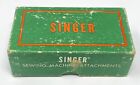 Box Of 7 Vintage Singer Low Shank Featherweight 221 Blackside Attachments 121897
