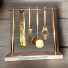 Beautiful Bar Tool Set On Marble Stand Mcm Beautiful Brass gold Home Decor