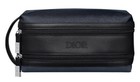 Dior Navy   Black Toiletry Bag Drop Kit Pouch Travel Case  Dual Zipper  New