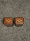 Vintage Tin Sugar   Flour Kitchen Canister Set Retro Brown Pantry Storage D  cor