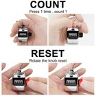2 Pack Clicker Counter  Metal Hand Tally Counter Clicker  4 Digit Mechanical    
