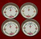 Antique Porcelain Metal Rim Coasters Art Nouveau Made In Germany 1900 s As Is