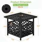 Outdoor Patio Side Table  Metal Patio Umbrella Table Stand With Umbrella Hole