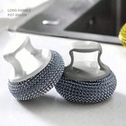 1pc Stainless Steel Wire Ball Brush     No Scratch Heavy   duty Scrubber - New