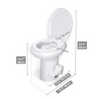 Portable Toilet High Profile Gravity Flush Pedal Hand Sprayer Rv Camping Travel