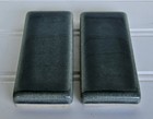 Vintage Motawi Tileworks Caribbean Blue Glossy Tile Ann Arbor Michigan 2 Pc  4x2