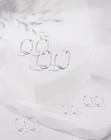 5 Pairs Small Huggie Hoop Earrings For Women  Stainless Steel Silver
