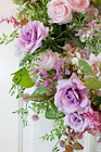 Handmade Shabby Cottage Chic Lavender   Pink Grapevine Floral Wreath 23x25 