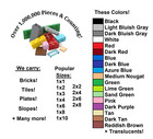   new   100x Genuine Lego 1x2 Masonry Bricks - Light Bluish Gray - Piece 98283